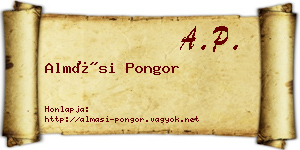 Almási Pongor névjegykártya